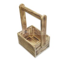 Ящик деревянный декоративный со складной ручкой